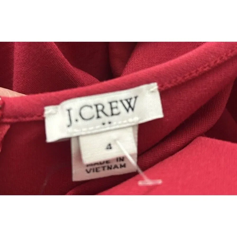 J.Crew Red Long-Sleeve Sheath Dress‎ - Size 4